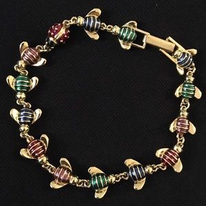 Classic Joan Rivers Bumblebee and Ladybug Bracelet
